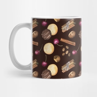 Cookies and spices on brown Mug